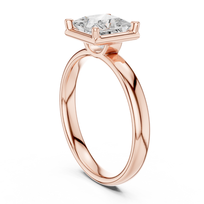 1.50 Carat Princess Cut Diamond Solitaire Ring | Yellow Gold