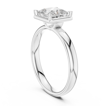 1.50 Carat Princess Cut Diamond Solitaire Ring | Yellow Gold