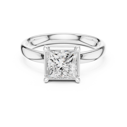 1.50 Carat Princess Cut Diamond Solitaire Ring | Yellow Gold