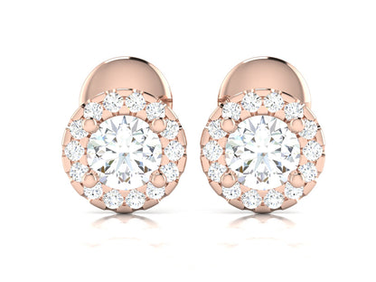 The Classic Spark Stud Earrings In Gold - 1.06 Ct Round Brilliant Cut Diamonds