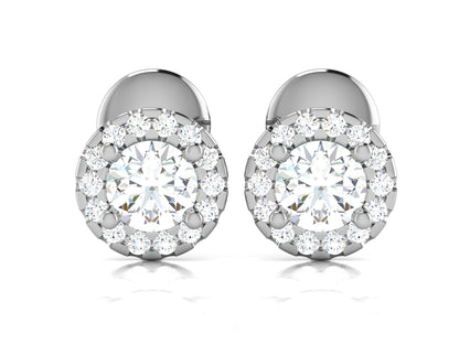 The Classic Spark Stud Earrings In Gold - 1.06 Ct Round Brilliant Cut Diamonds