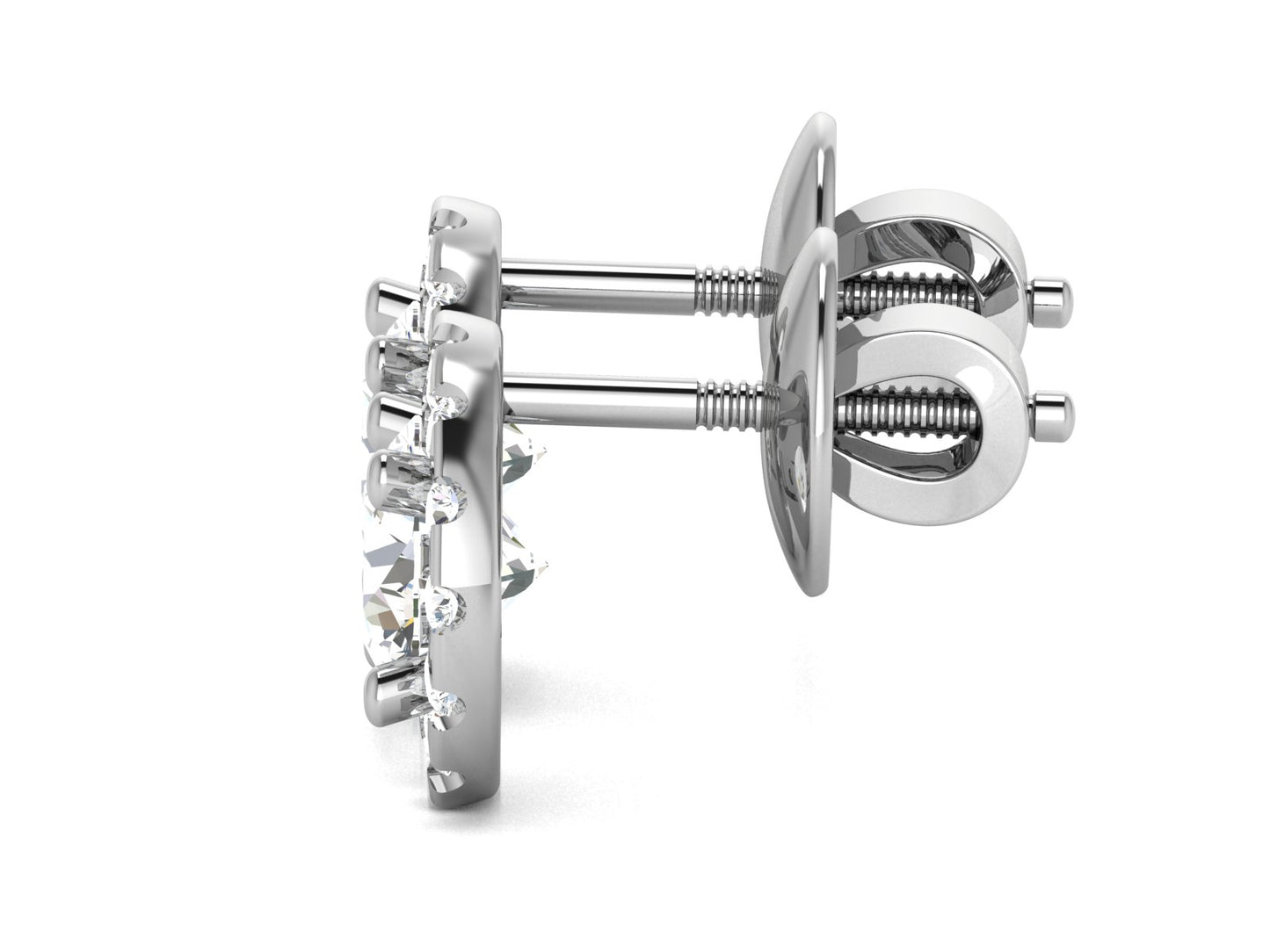 The Classic Spark Stud Earrings In Gold - 1.06 Ct Round Brilliant Cut Diamonds