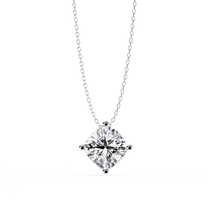 Sophisticated Brilliance: 2.32ct Compass-Set Cushion Cut Diamond Pendant