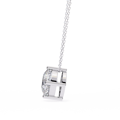 Sophisticated Brilliance: 2.32ct Compass-Set Cushion Cut Diamond Pendant
