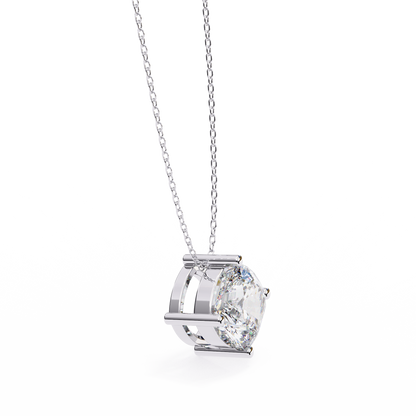 Sophisticated Brilliance: 2.32ct Compass-Set Cushion Cut Diamond Pendant