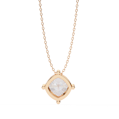 Sophisticated Brilliance: 2.32ct Compass-Set Cushion Cut Diamond Pendant