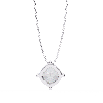 Sophisticated Brilliance: 2.32ct Compass-Set Cushion Cut Diamond Pendant