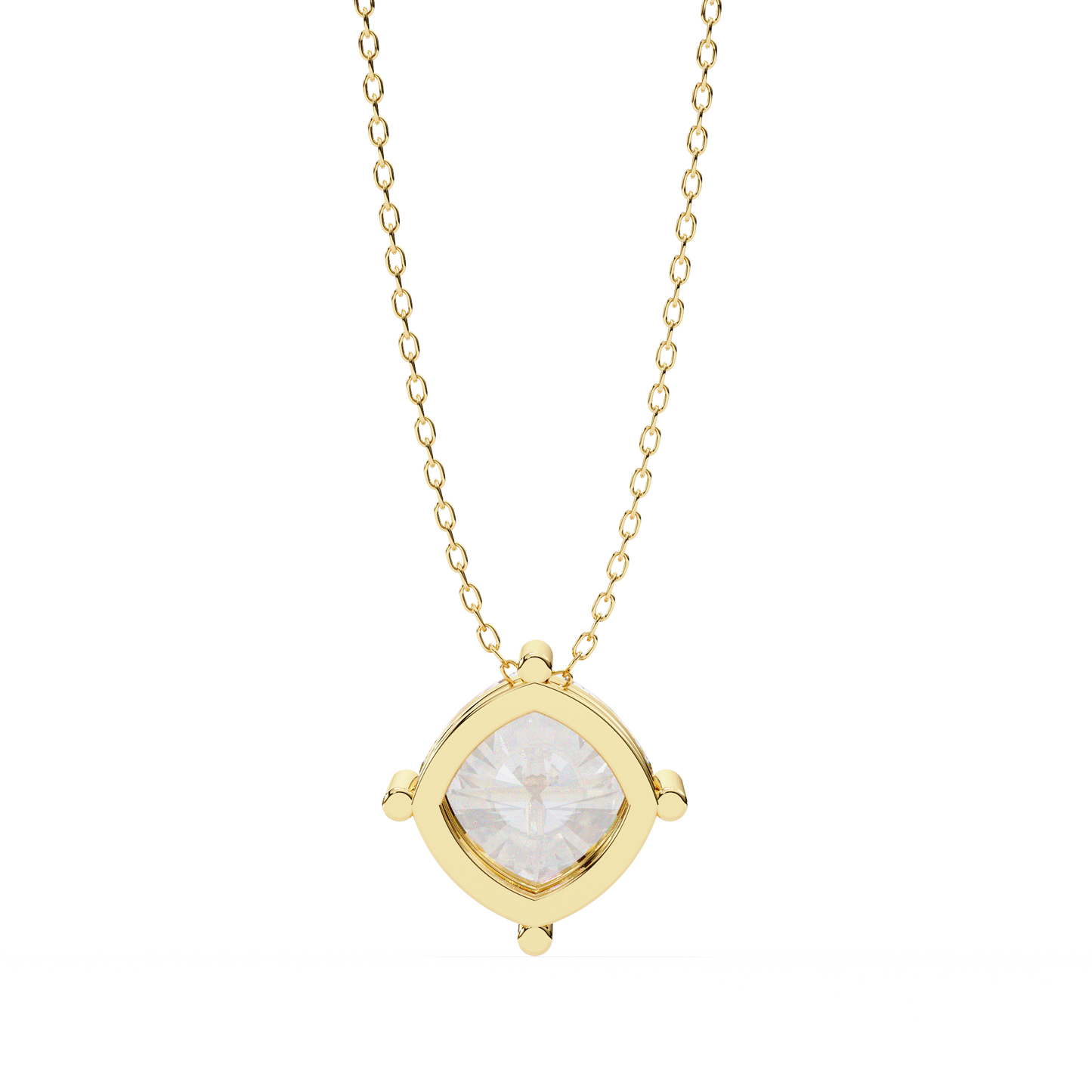 Sophisticated Brilliance: 2.32ct Compass-Set Cushion Cut Diamond Pendant
