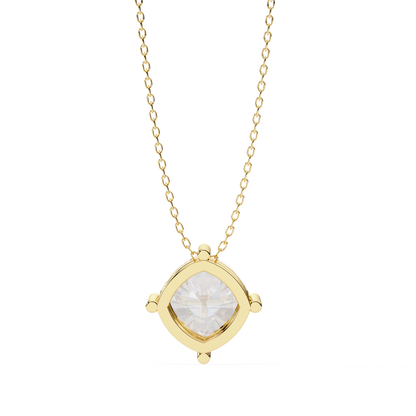 Sophisticated Brilliance: 2.32ct Compass-Set Cushion Cut Diamond Pendant