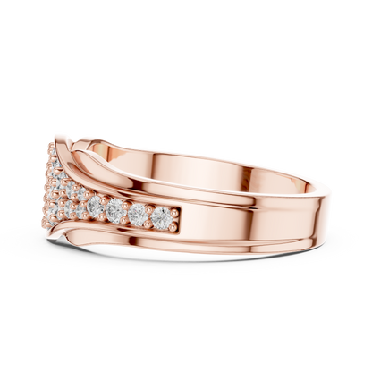 Round Diamond Cluster Statement Ring in Yellow Gold