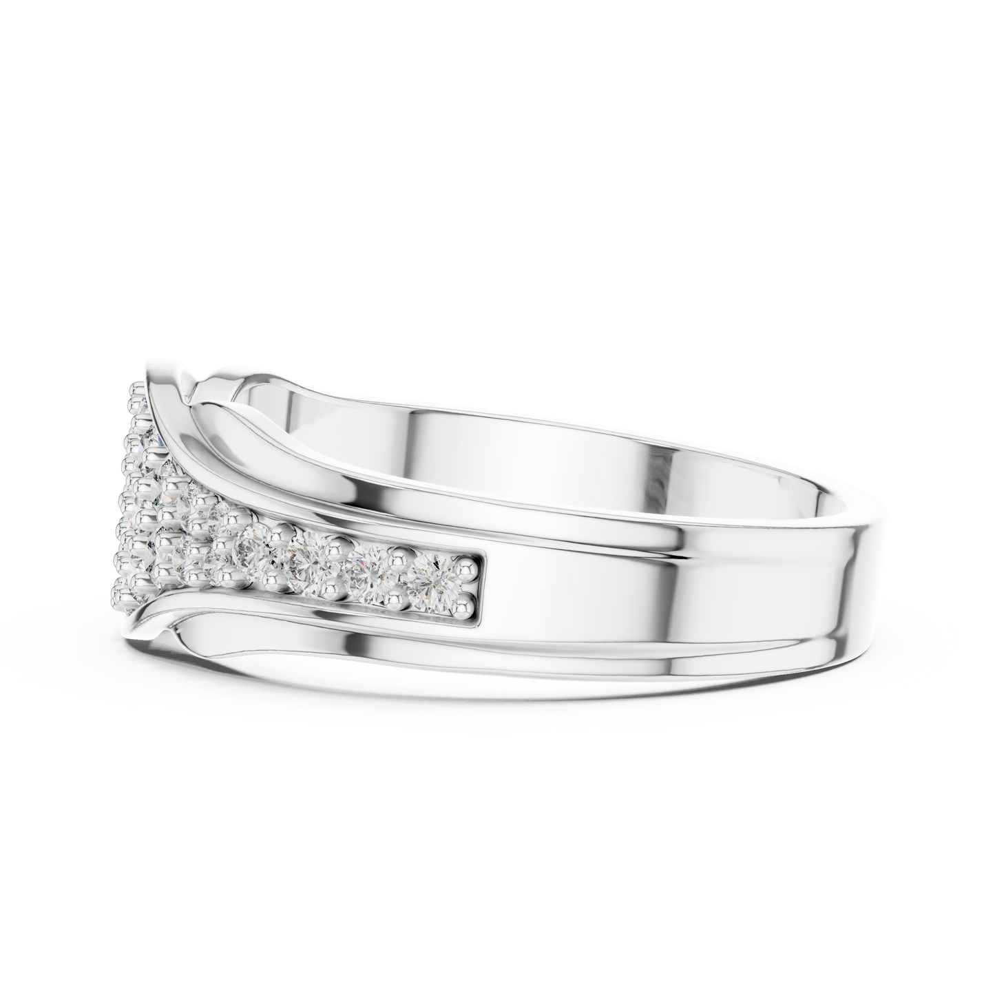 Round Diamond Cluster Statement Ring in Yellow Gold