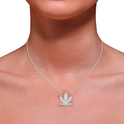 Iconique Leaflet Diamond Pendent