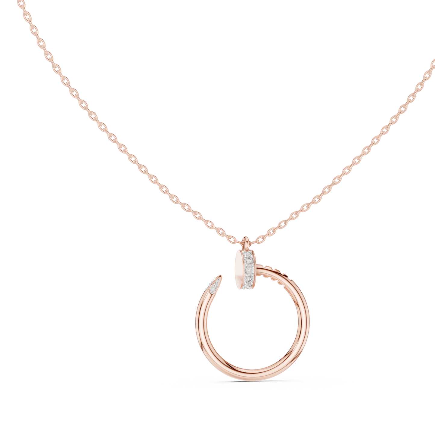 The Golden Spike Pendant - 0.21CTW Round Diamonds