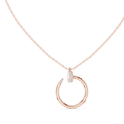 The Golden Spike Pendant - 0.21CTW Round Diamonds