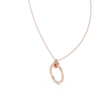 The Golden Spike Pendant - 0.21CTW Round Diamonds