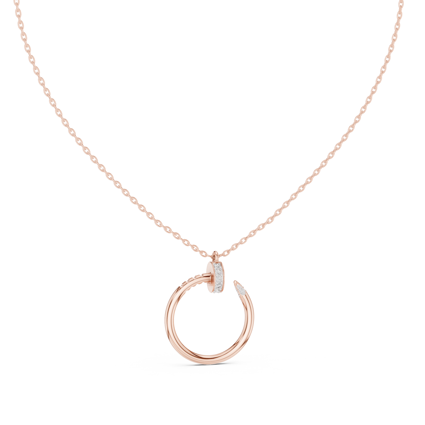 The Golden Spike Pendant - 0.21CTW Round Diamonds