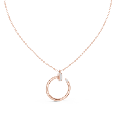 The Golden Spike Pendant - 0.21CTW Round Diamonds