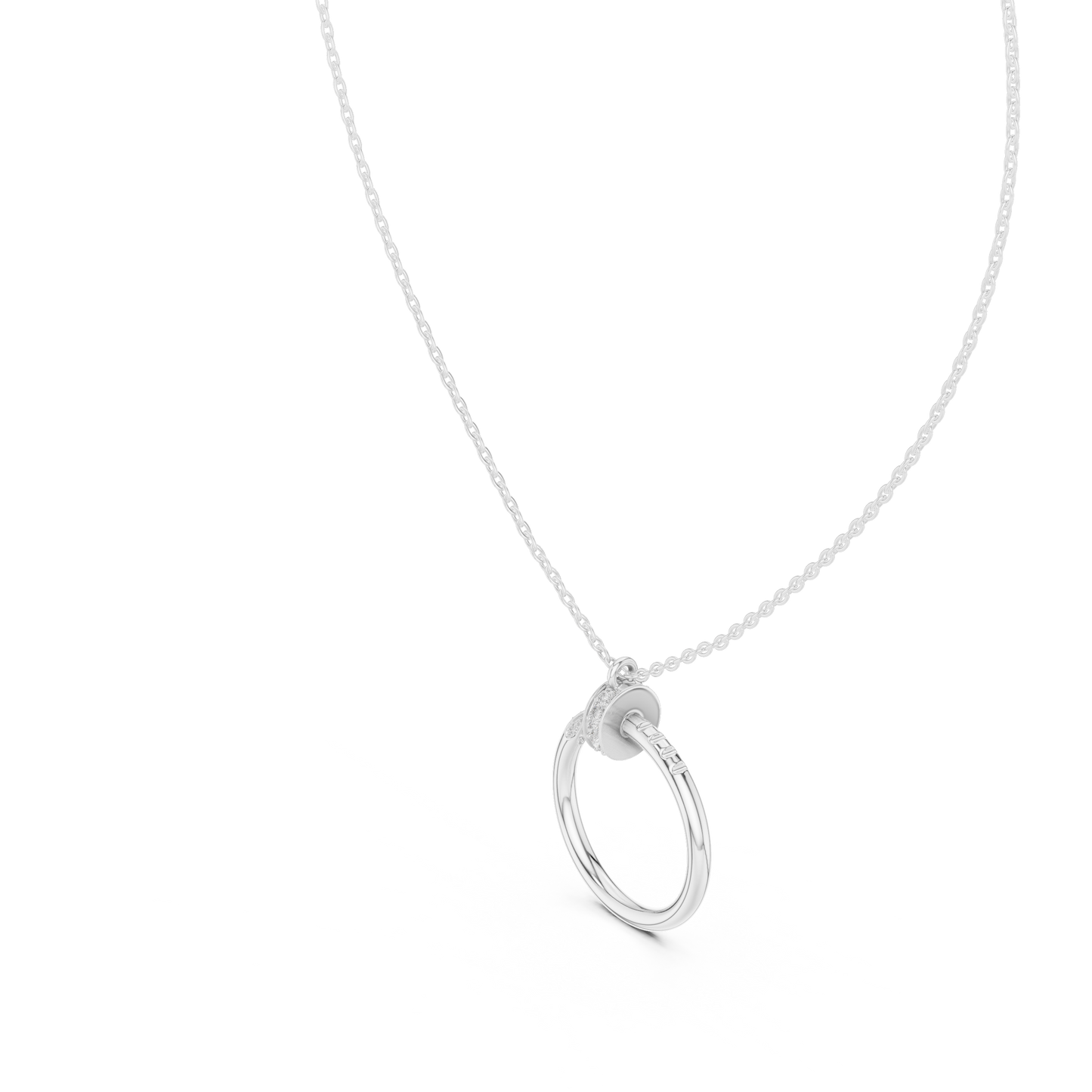 The Golden Spike Pendant - 0.21CTW Round Diamonds