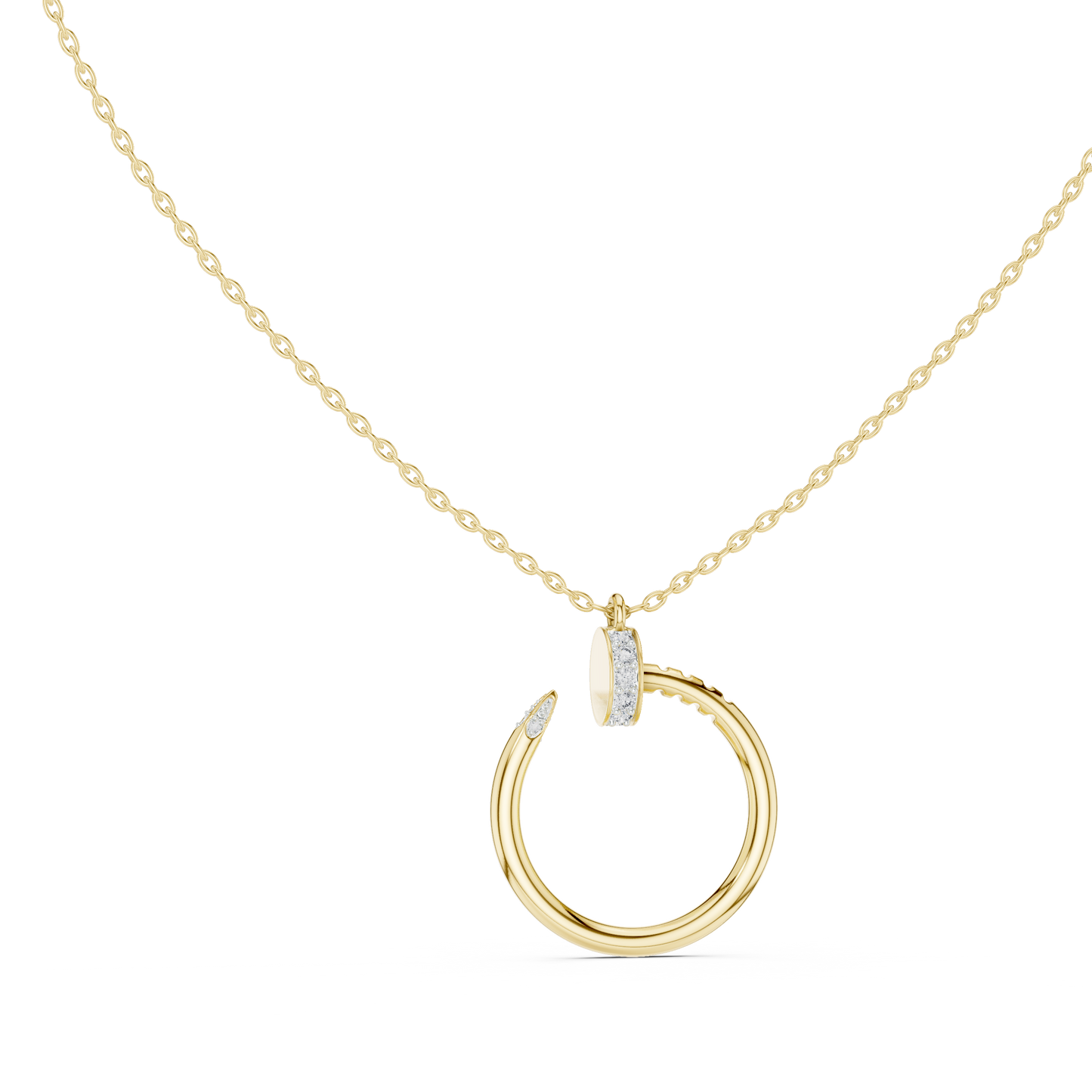 The Golden Spike Pendant - 0.21CTW Round Diamonds