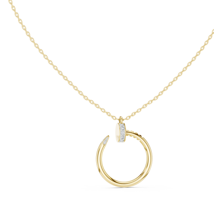 The Golden Spike Pendant - 0.21CTW Round Diamonds
