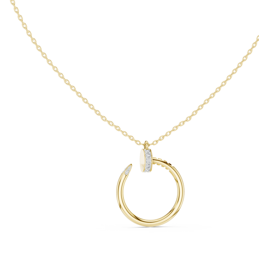 The Golden Spike Pendant - 0.21CTW Round Diamonds