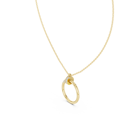 The Golden Spike Pendant - 0.21CTW Round Diamonds