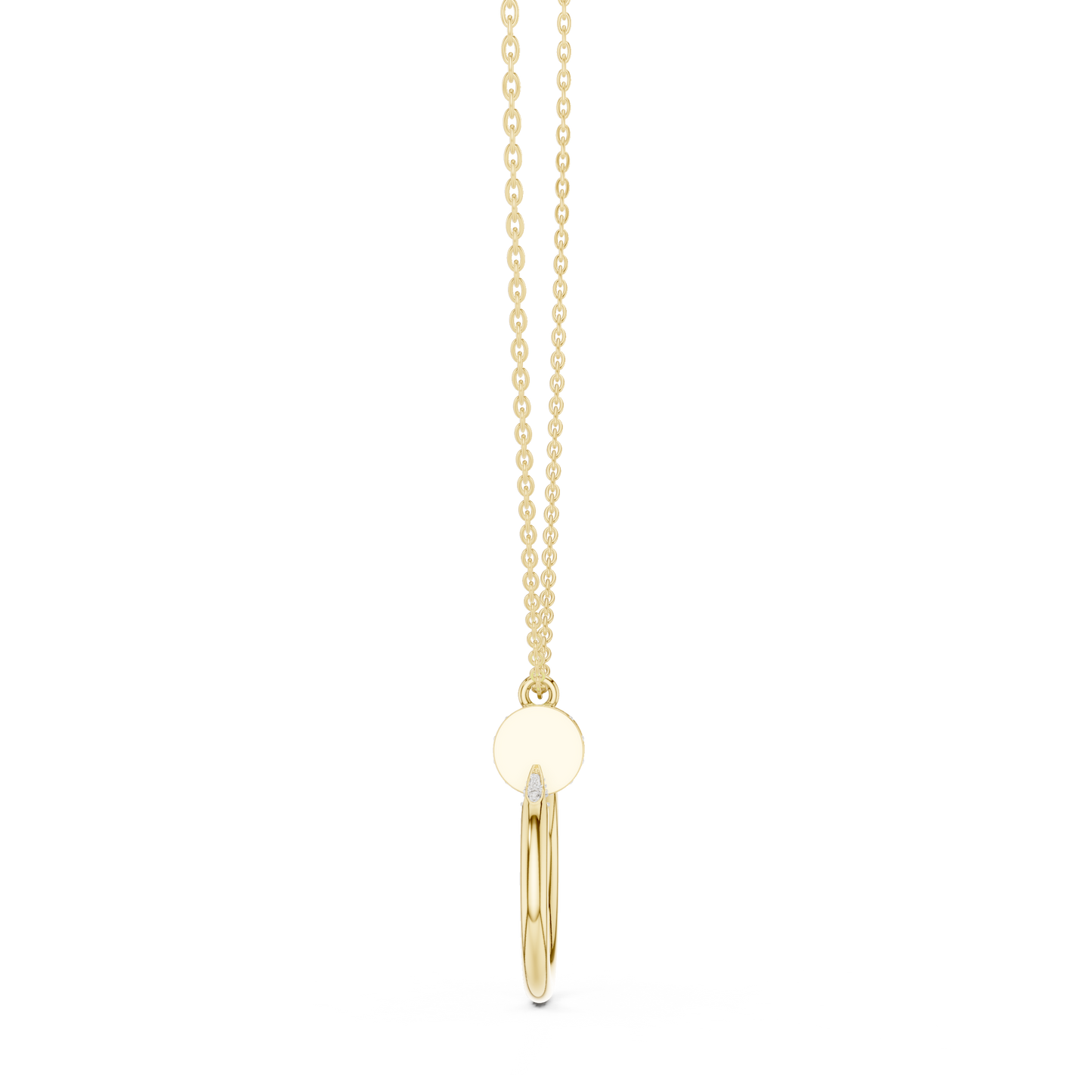 The Golden Spike Pendant - 0.21CTW Round Diamonds