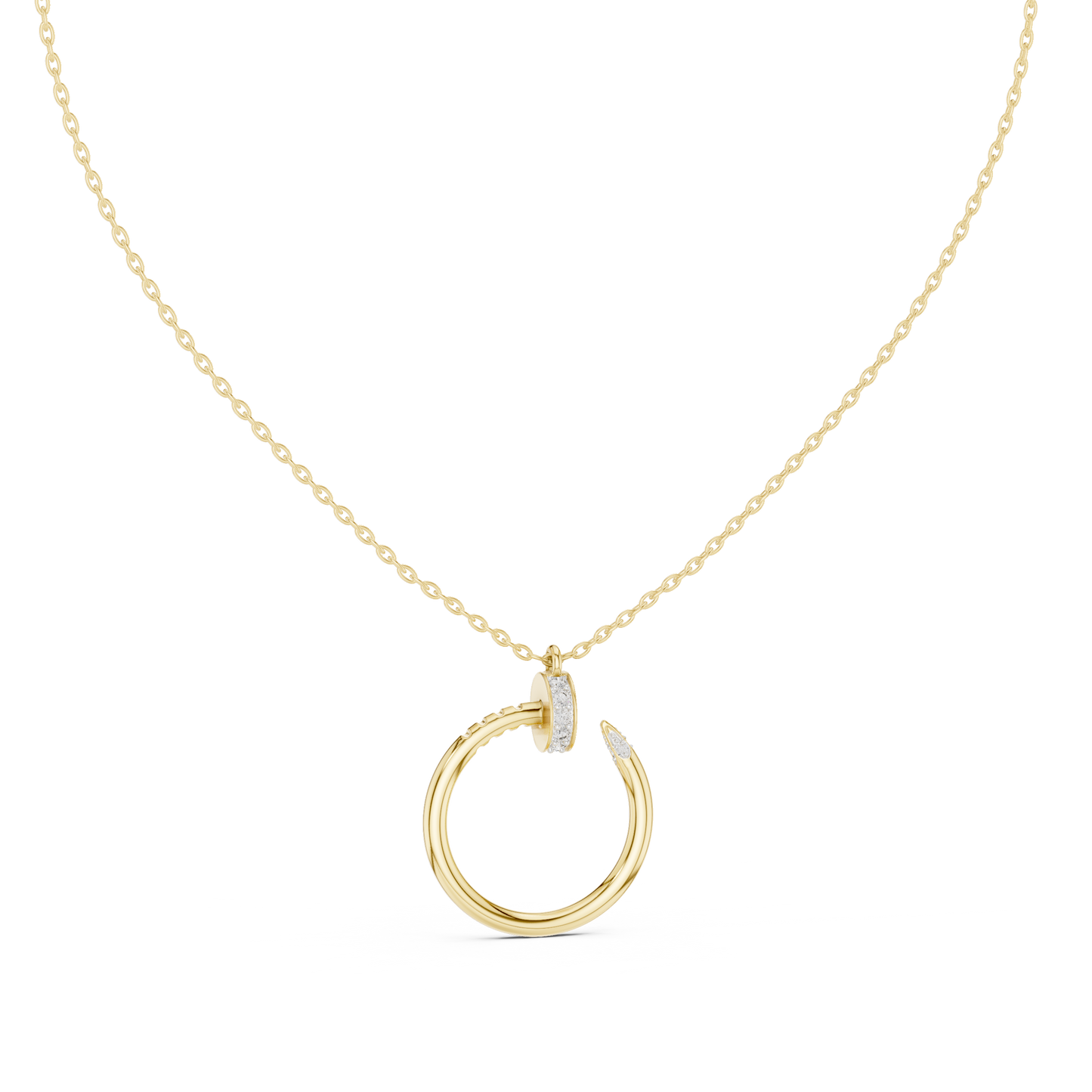 The Golden Spike Pendant - 0.21CTW Round Diamonds
