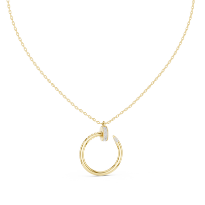The Golden Spike Pendant - 0.21CTW Round Diamonds