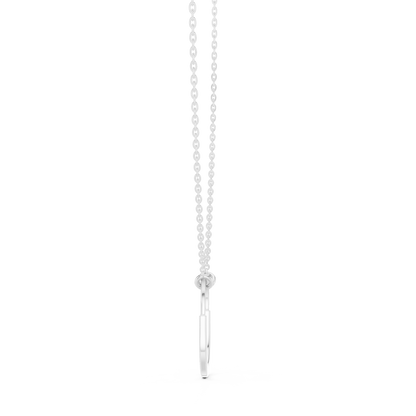 Gold Oval Link Pendant with Diamond Pavé Arch : 0.11CTW
