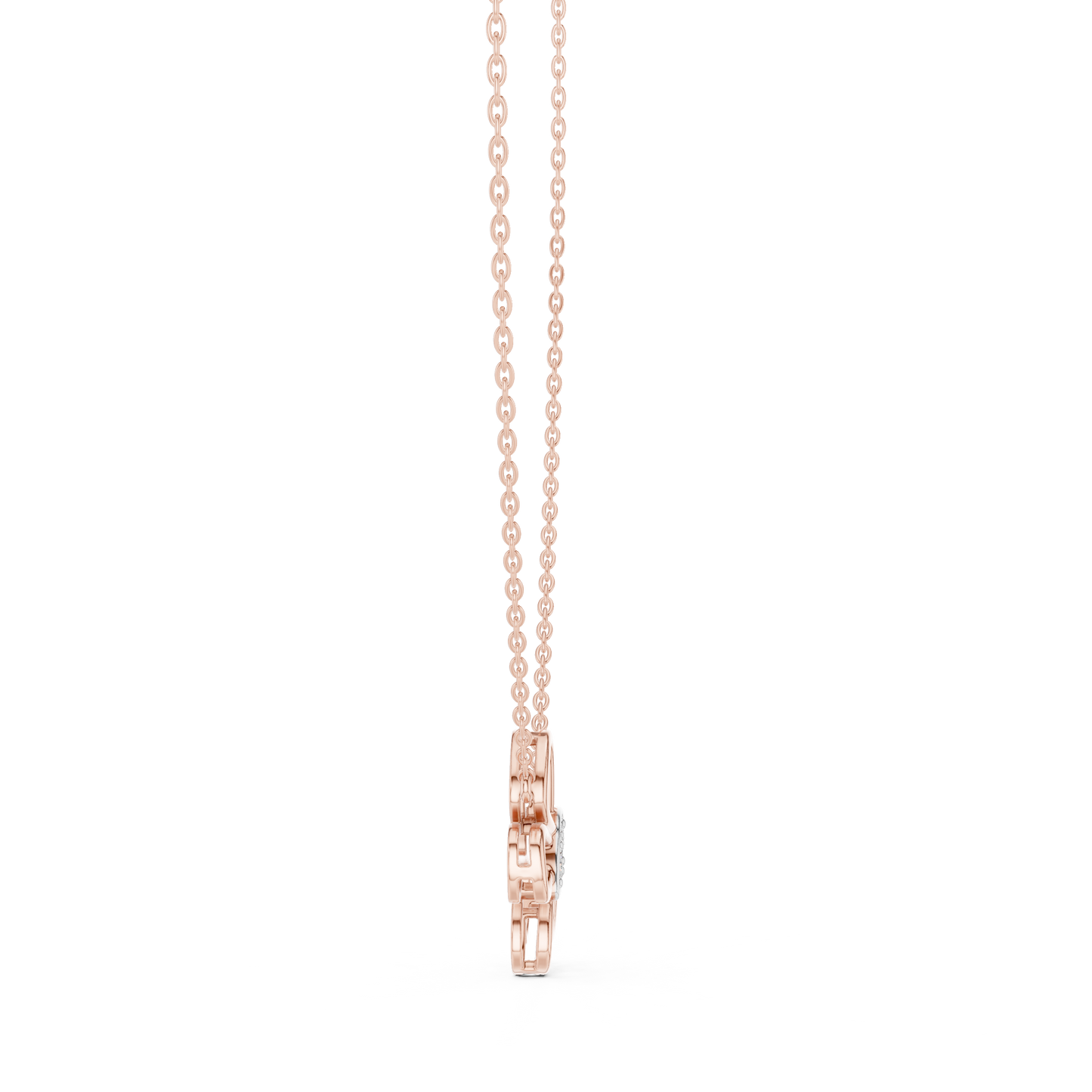 Sparkling Butterfly Bloom Pendant in Gold : 0.16CTW Round Diamonds