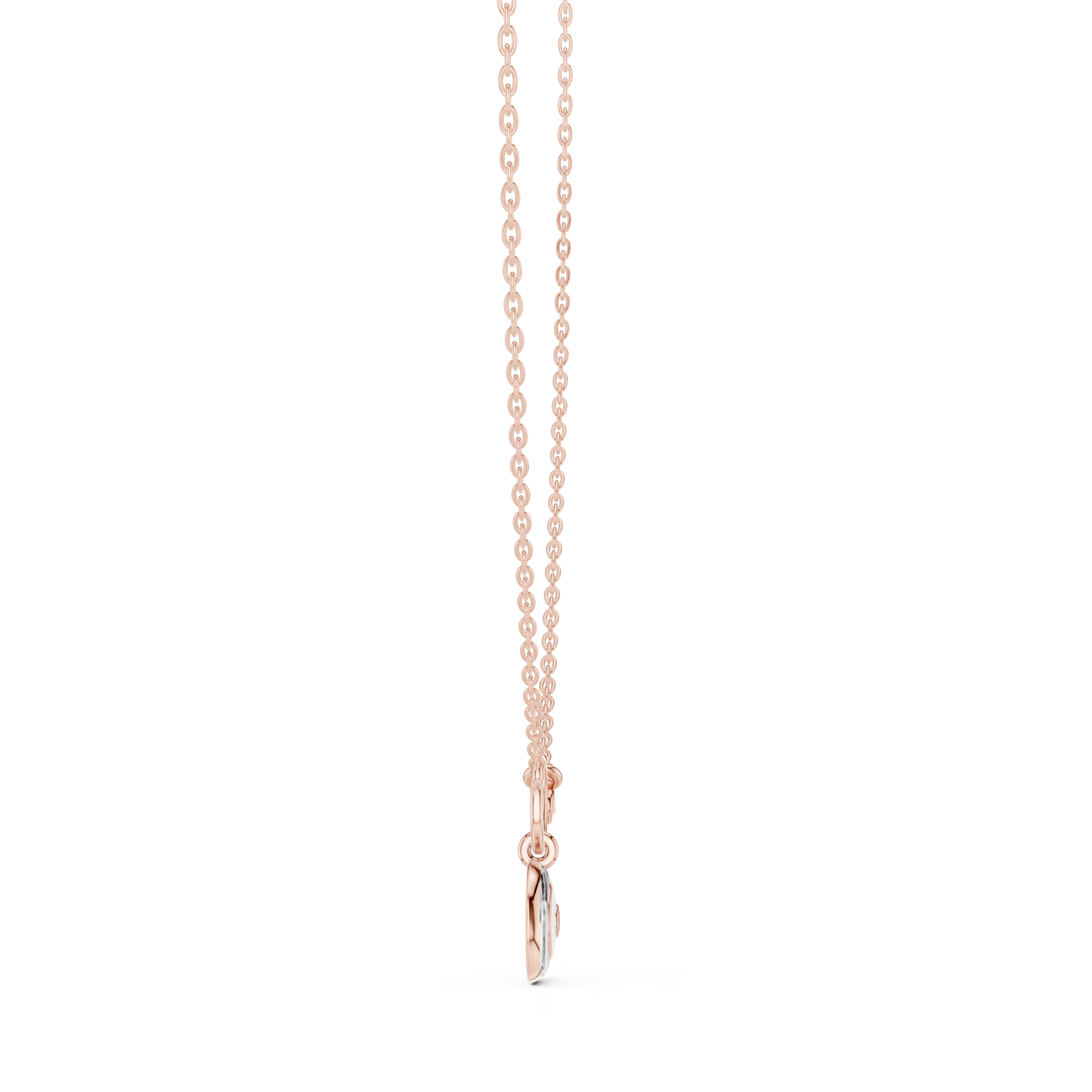Gold Evil Eye and Pink Heart Charm Pendant