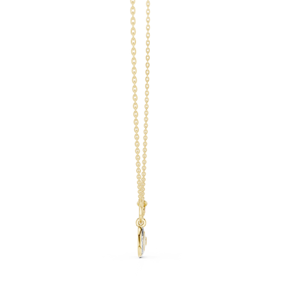 Gold Evil Eye and Pink Heart Charm Pendant