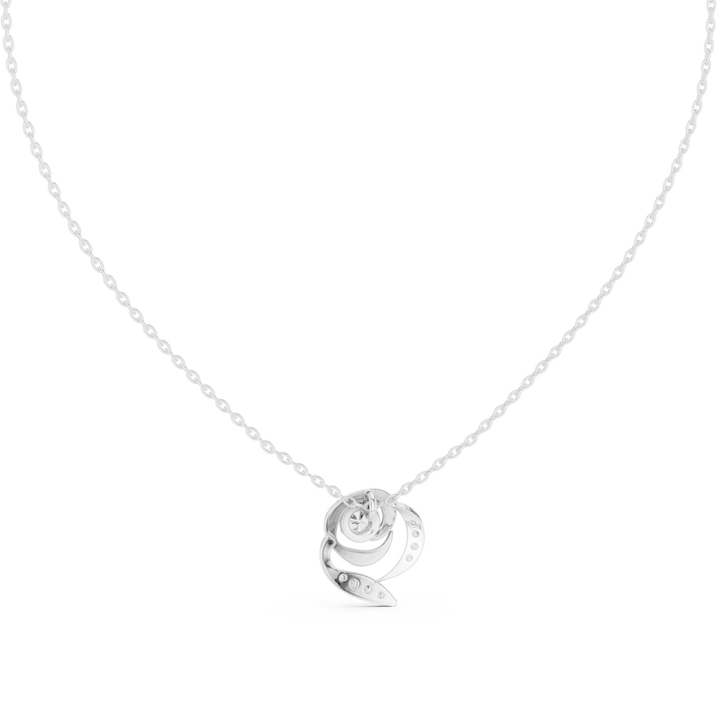 Golden Rose Radiance Pendant : 0.35CTW Round-cut Diamonds
