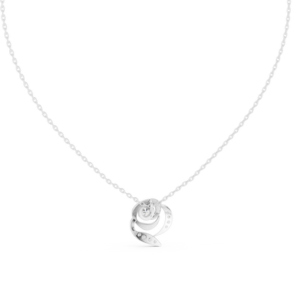 Golden Rose Radiance Pendant : 0.35CTW Round-cut Diamonds