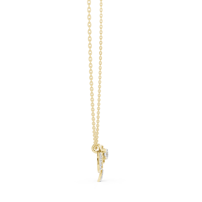 Golden Rose Radiance Pendant : 0.35CTW Round-cut Diamonds