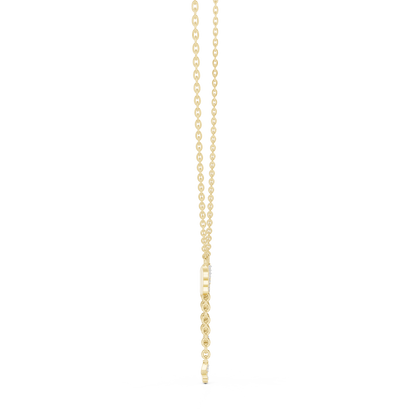Yellow Gold  Butterfly Dangle Pendent with 0.12CTW Pavé-Set Diamonds