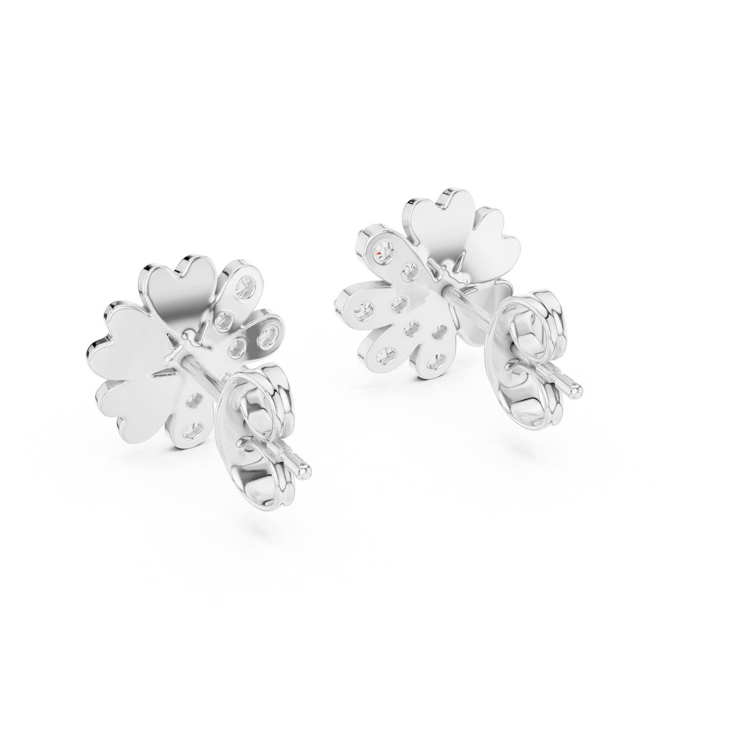 0.35ctw Yellow Gold Diamond Flower Stud Earrings – Blossom Collection