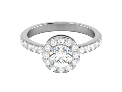 Eclat Radiant Poise Gold Rind - 1.14 Ct Round Cut Diamond