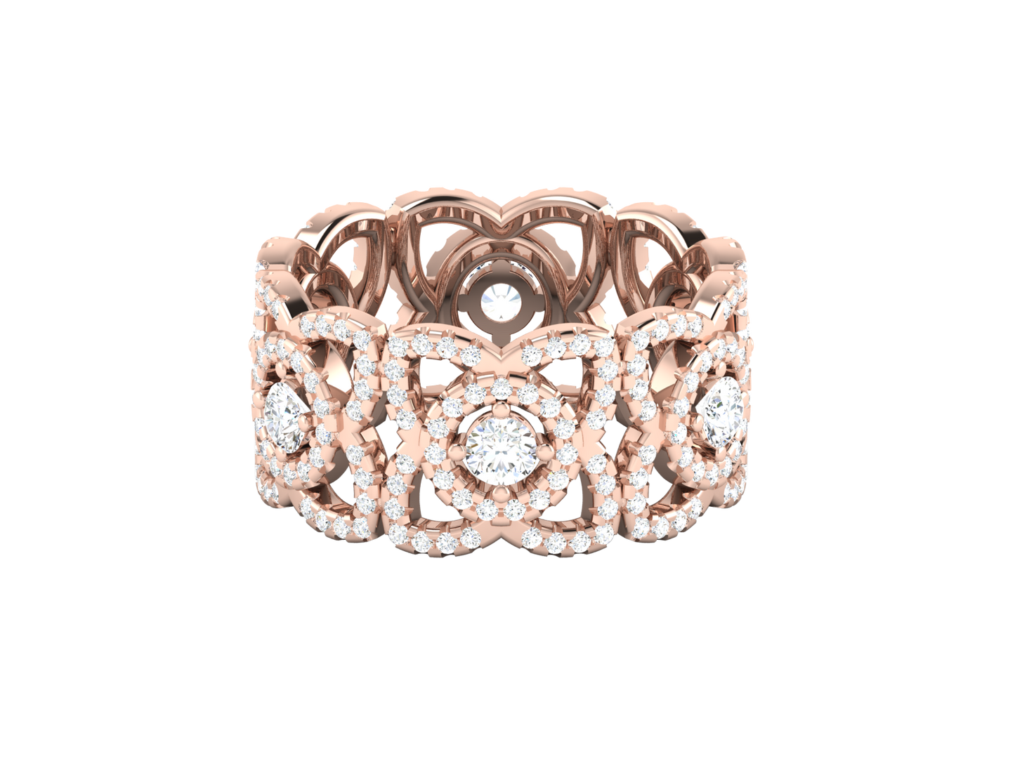 Artisan Aurora Crown - 1.44 Ct Round Cut Diamond Gold Ring