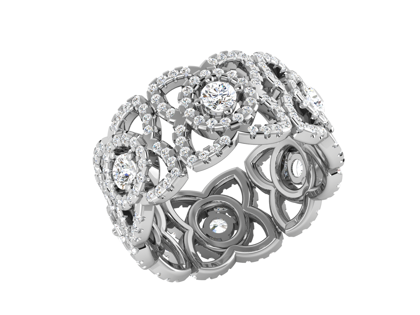 Artisan Aurora Crown - 1.44 Ct Round Cut Diamond Gold Ring