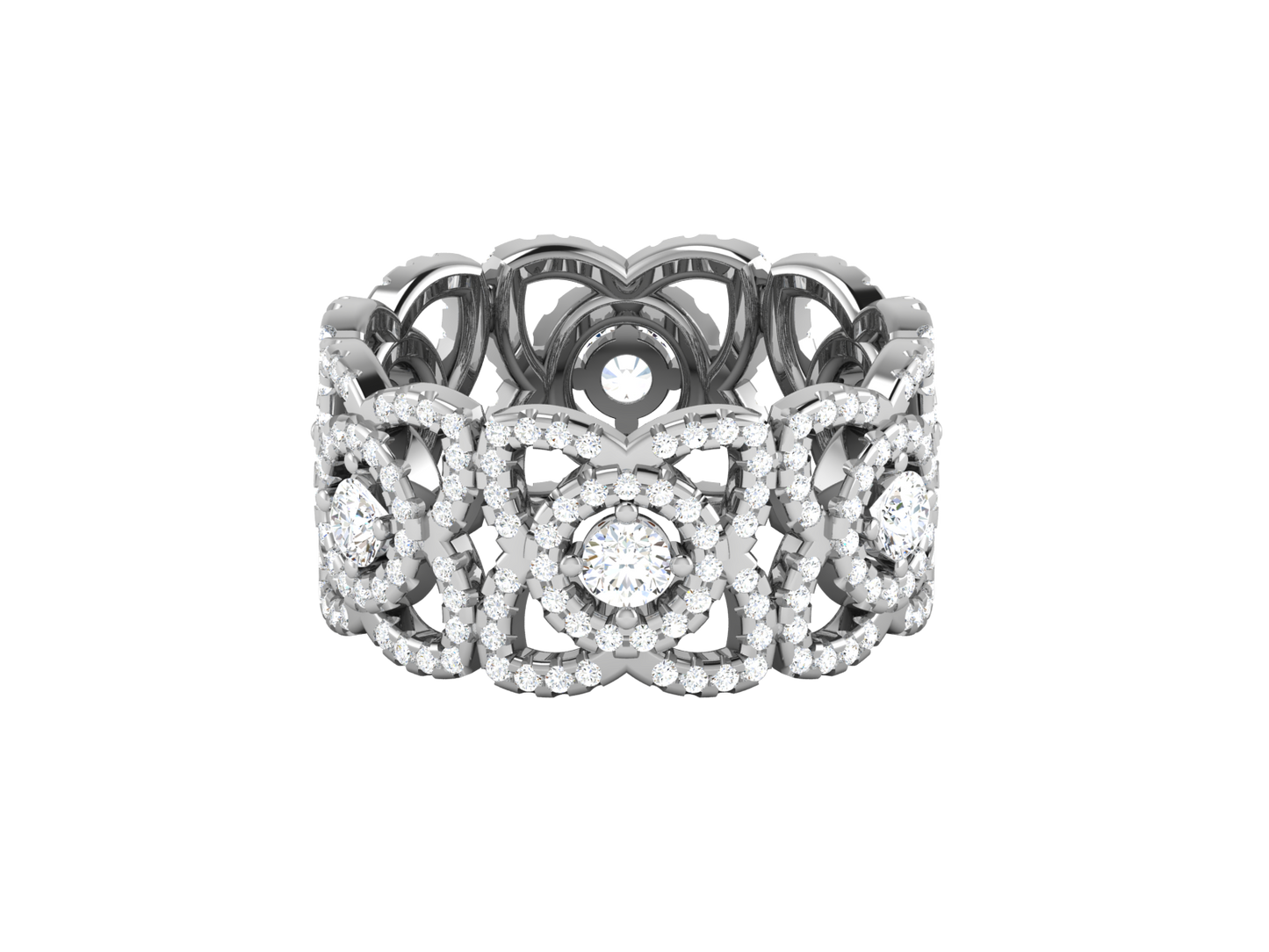 Artisan Aurora Crown - 1.44 Ct Round Cut Diamond Gold Ring