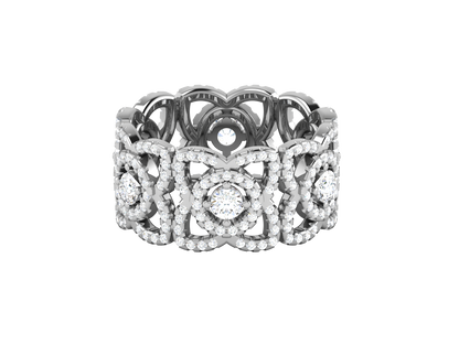 Artisan Aurora Crown - 1.44 Ct Round Cut Diamond Gold Ring