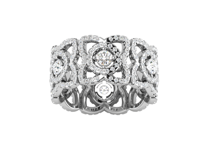 Artisan Aurora Crown - 1.44 Ct Round Cut Diamond Gold Ring