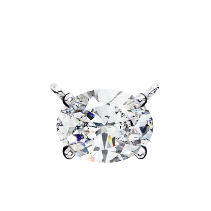 Timeless Radiance: 1.66ct East-West Oval Diamond Pendant