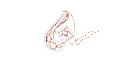 The Starlight Quill Pendent In Gold - 0.51 Brilliant Cut Diamonds