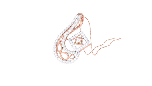 The Starlight Quill Pendent In Gold - 0.51 Brilliant Cut Diamonds