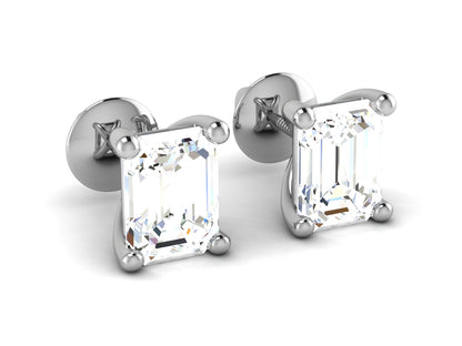 Iconique Primier Solitaire Stud Earrings In Rose Gold - 0.87 Ct Round Brilliant Cut Diamonds