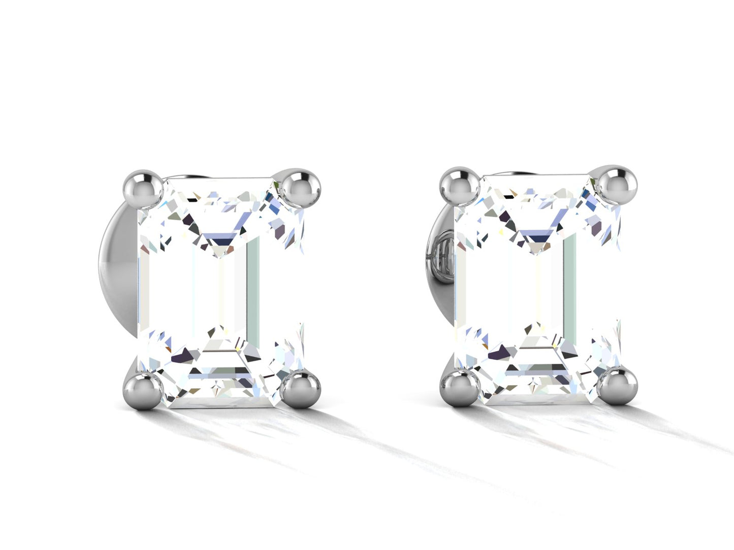 Iconique Primier Solitaire Stud Earrings In Rose Gold - 0.87 Ct Round Brilliant Cut Diamonds