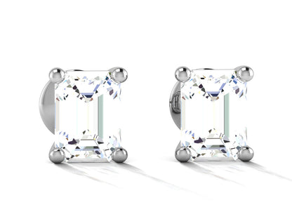 Iconique Primier Solitaire Stud Earrings In Rose Gold - 0.87 Ct Round Brilliant Cut Diamonds